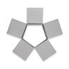 Quotidian Pale Lavender Foldable Medium Vintage Italian Pearlescent Paper Glitter Gift Boxes with Lids 3" x 3" x 3" (7.6 x 7.6 x 7.6cm) Pack of 36 - Cookie Bakery Candy Party Wedding Holiday view 2
