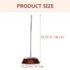 Zerodeko Cleaning Broom Lobby Broom Upright Broom with Long Handle Garbage Cleaning Supply for Sweeping Floor Garages Courtyard Sidewalks Decks Brown view 3
