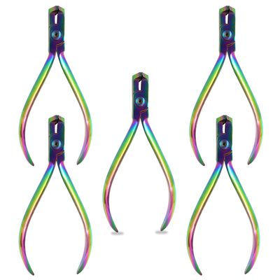 AAProTools Limited Edition 5 Piece Multi Rainbow Color TC Distal End Cutter Hold & Cut Hard and Soft Wire Orthodontic Instruments