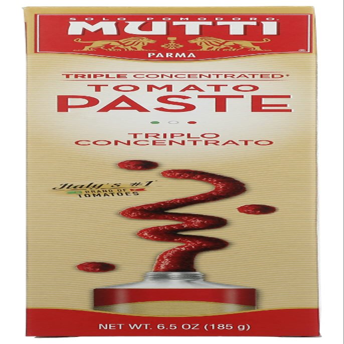 Mutti Triple Concentrated Tomato Paste, No Additives or Preservatives, Vegan, Gluten Free & Non-GMO, 6.5 Oz (Pack of 12)