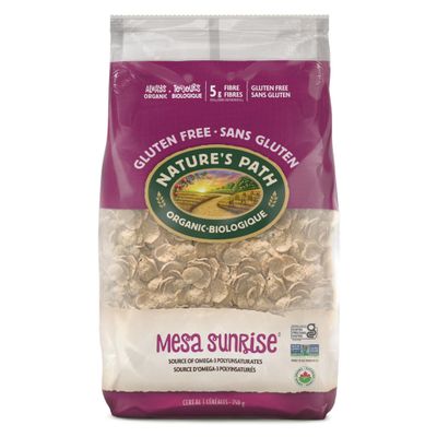 Nature's Path Organic Mesa Sunrise Flakes Cereal, Earth Friendly Package, Heart Healthy, High Fiber, 4g Plant Based Protein, USDA Certified Organic, Gluten Free & Non-GMO, 26.4 Oz (Pack of 6)