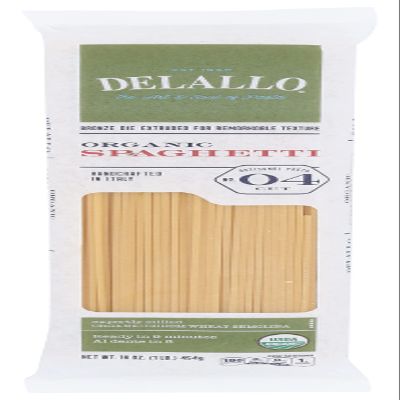 Delallo Organic Semolina Spaghetti Pasta, USDA Certified Organic, Non-GMO, 16 Oz (Pack of 1)