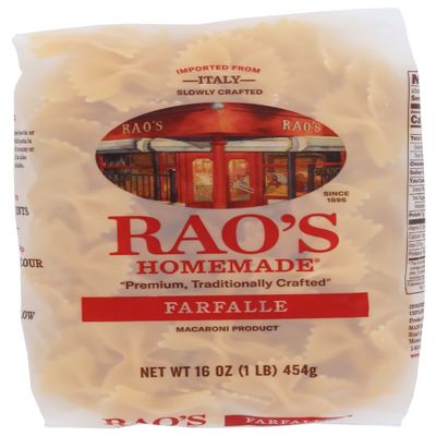 Rao's Homemade Farfalle Pasta, Non-GMO, 16 Oz (Pack of 6)