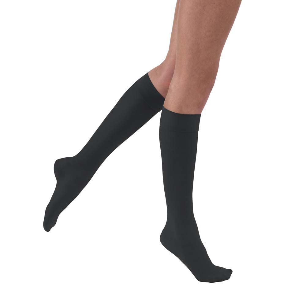 JOBST UltraSheer Compression Stockings, 20-30 mmHg, Knee High, Closed Toe, Anthracite, Medium