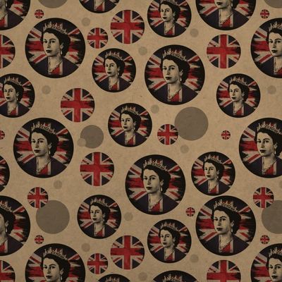 GRAPHICS & MORE Queen Elizabeth II Premium Kraft Gift Wrap Wrapping Paper Roll