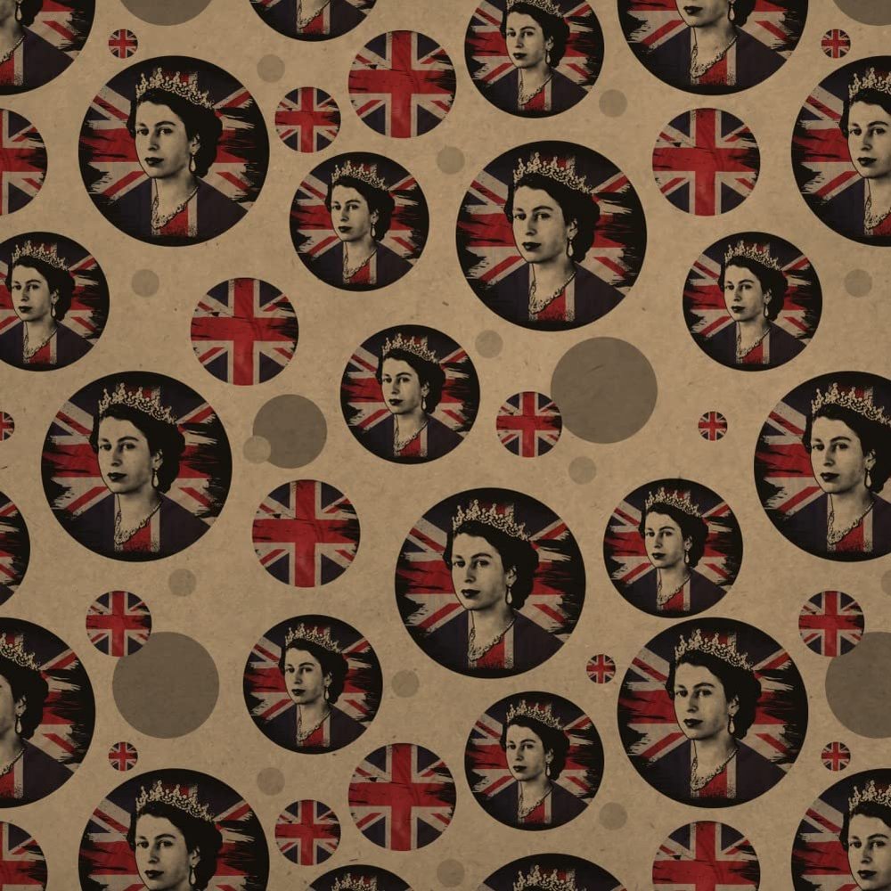 GRAPHICS & MORE Queen Elizabeth II Premium Kraft Gift Wrap Wrapping Paper Roll