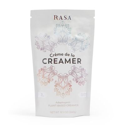 Rasa Non-Dairy Crme de la Creamer | Oat & Coconut Powder Coffee Creamer with Tremella | Gluten-Free, Vegan, Keto-Friendly | 8 oz