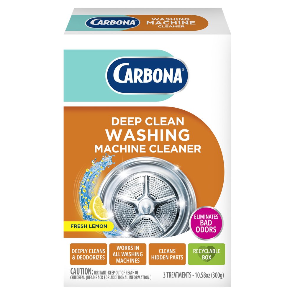 Carbona Washing Machine Cleaner | Eliminates Odor & Residue | 3 Count, 1 Pack