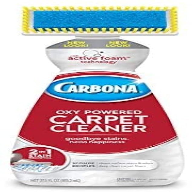 Carbona Carpet Cleaner with Brush | Oxy-Powered Foam for Spot Stain Removal | 27.5 Fl Oz, Pack of 1