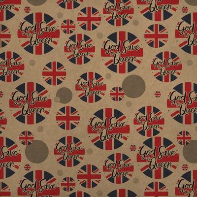 GRAPHICS & MORE Queen Elizabeth II God Save The Queen Premium Kraft Gift Wrap Wrapping Paper Roll