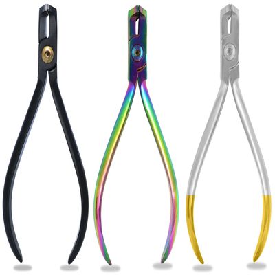 AAProTools Set Of 3 Distal End Cut Plier, Hold & Cut Hard and Soft Wire Orthodontic Cutter Dental Instrument Tool - Braces Removal Tools Tooth Pulling Kit for Dentist DN-2363