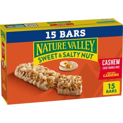 Nature Valley Sweet and Salty Nut Granola Bars, Cashew, 15 Bars, 18 oz
