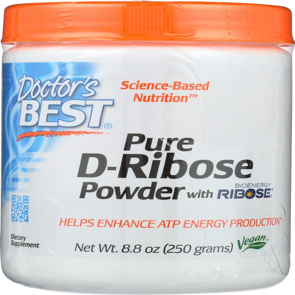 Doctor's Best Best D-Ribose Powder with BioEnergy Ribose, Non-GMO, Vegan, 250 Grams (Pack of 1)