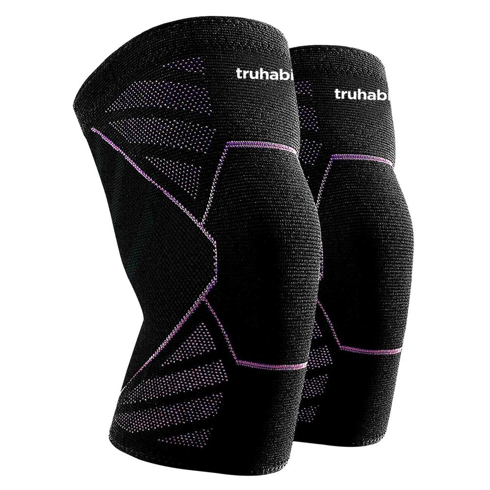 TruHabit Knee Caps for Women (Medium) Advanced Compression & Anti-Slip Knee Support for Women; Knee Support for Gym Squats, Pain Relief, Sports Workout; Knee Cap for Women with 4-Way Stretch (1 Pair)