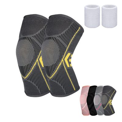 ADLIKES Knee Pads Brace Compression Sleeve for Running for Men & Women | Knee Pads for Meniscus Tear, Arthritis, Joint Pain Relief Charcoal Gray XL
