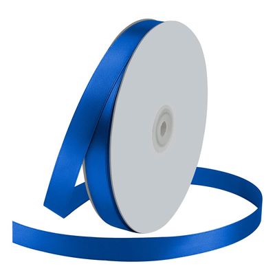 5/8" Wide x 100 Yards Single Face Polyester Satin Ribbon, Satin Ribbon for Crafts, Gift, Hair Bows, Wedding Party Decoration, Bow Making & Other Projects (Royal Blue)