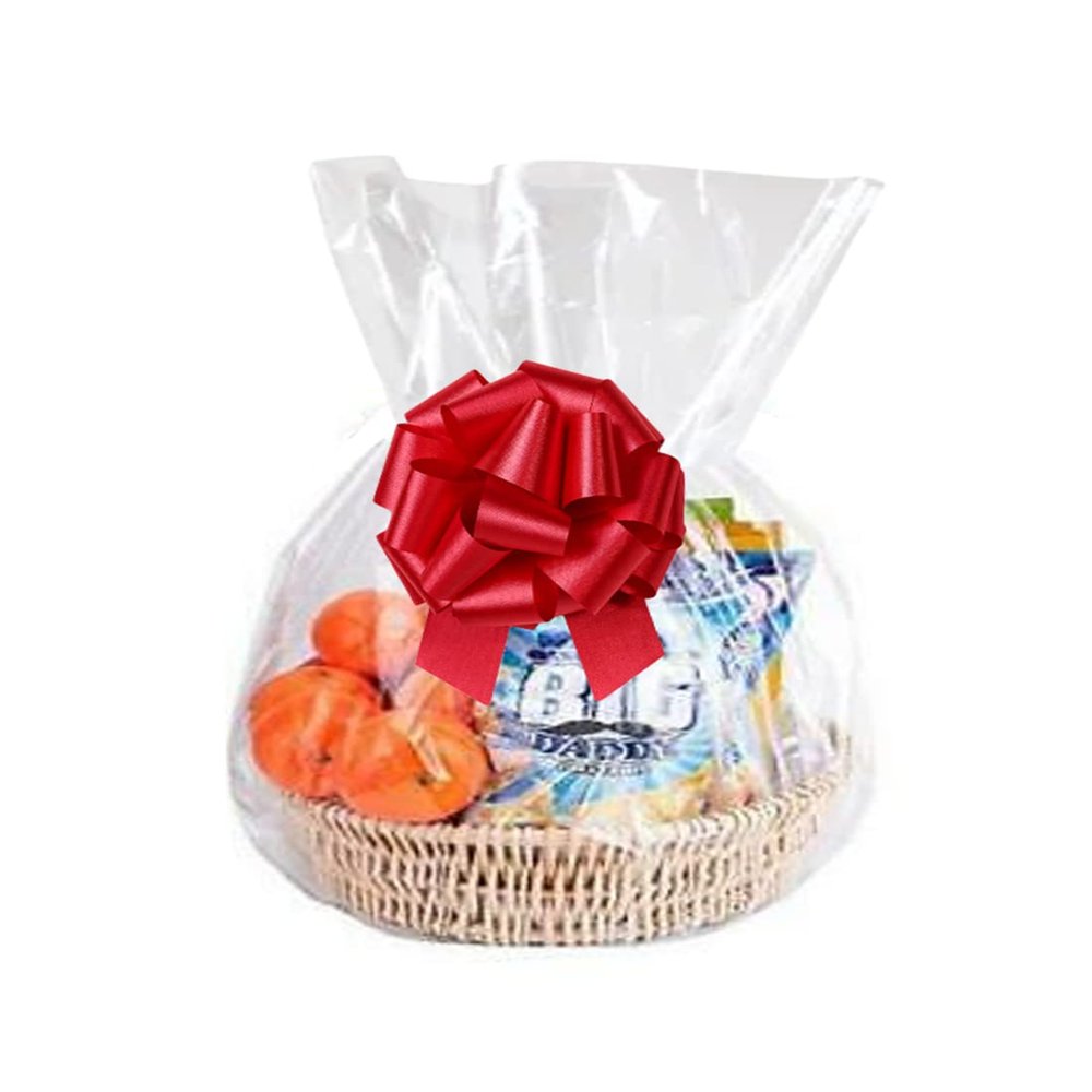 Feronia Packaging Gift Wrap Round Bottom Cellophane Bags 2 Pack (18 x 30)