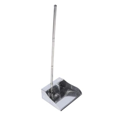 Pans with Long Handle, Metal Upright Dustpan Heavy Duty, 30 Long Handled Stand Up Dustpans for Lobby, Garage, Home and