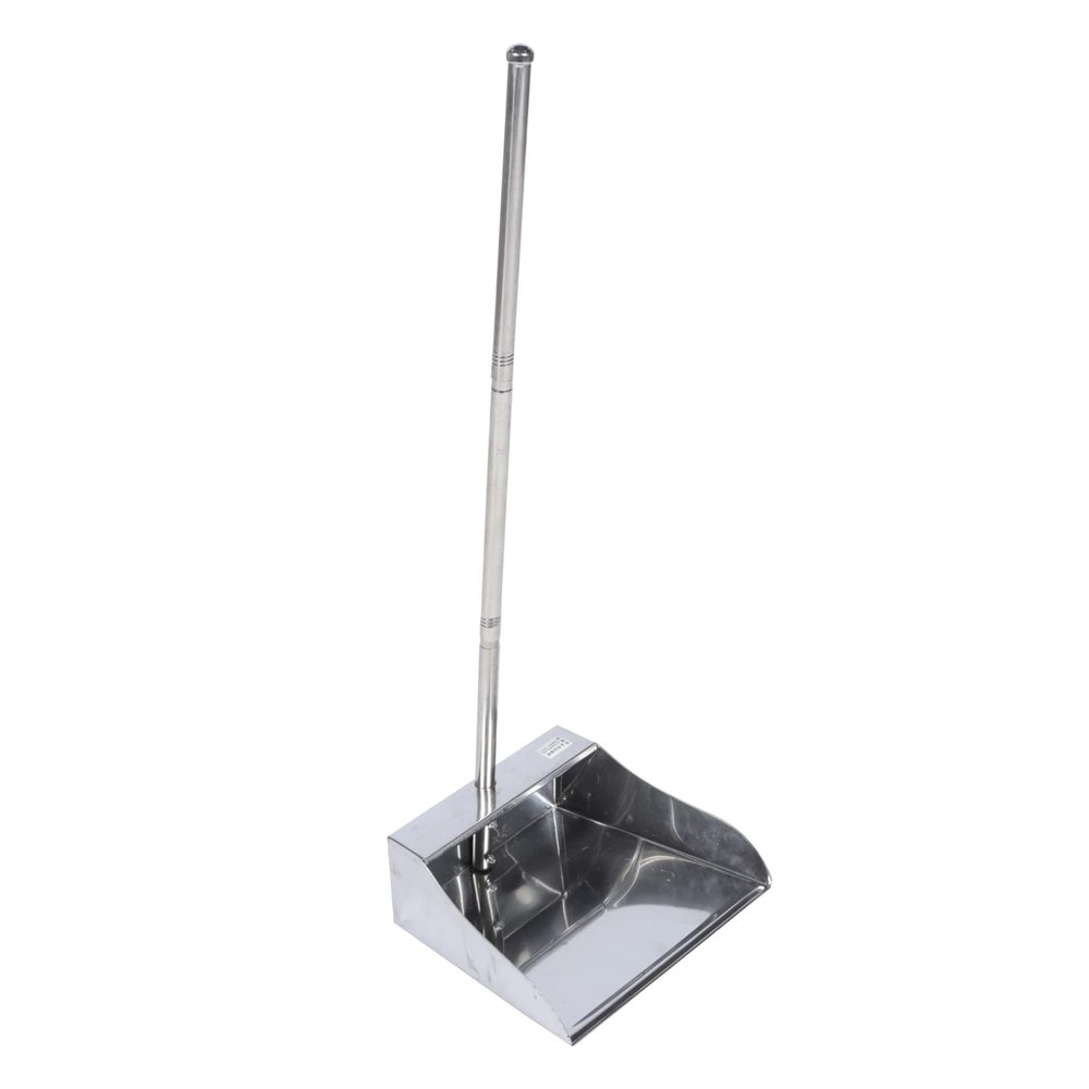 Pans with Long Handle, Metal Upright Dustpan Heavy Duty, 30 Long Handled Stand Up Dustpans for Lobby, Garage, Home and