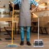 Pans with Long Handle, Metal Upright Dustpan Heavy Duty, 30 Long Handled Stand Up Dustpans for Lobby, Garage, Home and view 3