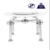 KMINA Shower Stool, Padded with Foam Cushion, Heavy Duty Double Reinforced Crossbar with 6 Height Adjustable, Tool Free, Anti-Slip, Made in Europe view 2