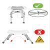 KMINA Shower Stool, Padded with Foam Cushion, Heavy Duty Double Reinforced Crossbar with 6 Height Adjustable, Tool Free, Anti-Slip, Made in Europe view 3