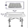 KMINA Shower Stool, Padded with Foam Cushion, Heavy Duty Double Reinforced Crossbar with 6 Height Adjustable, Tool Free, Anti-Slip, Made in Europe view 4