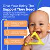 Beckman Oral Motor Tri Chew - Child Oral Motor Tool, Chewy Tubes for Sensory Kids, Autism Chew Tools, Stimulates Gums, Tongue & Lips, Triangular Grip, Dishwasher Safe, Soft Yellow Teether view 2