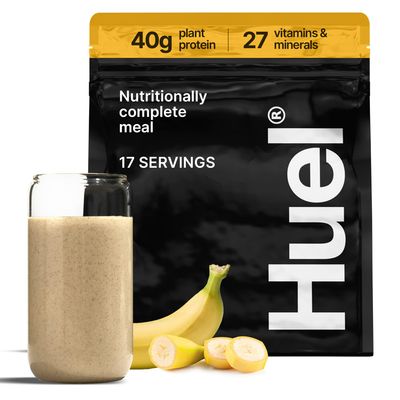 Huel Black Edition | Banana 40g Vegan Protein Powder | Nutritionally Complete Meal Replacement | 27 Vitamins and Minerals, Gluten Free | 17 Servings