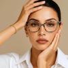 2SeeLife Large Cat Eye Reading Glasses For Women - Medium-Wide Faces, Durable Frame, Spring Hinges, Oversized Cateye Readers, Rose-Blue Tortoise, +2.75 view 3