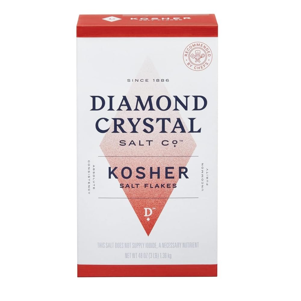 Diamond Crystal Kosher Salt Full Flavor, No Additives - Pure and Natural Since 1886-3 Pound (New Packaging)