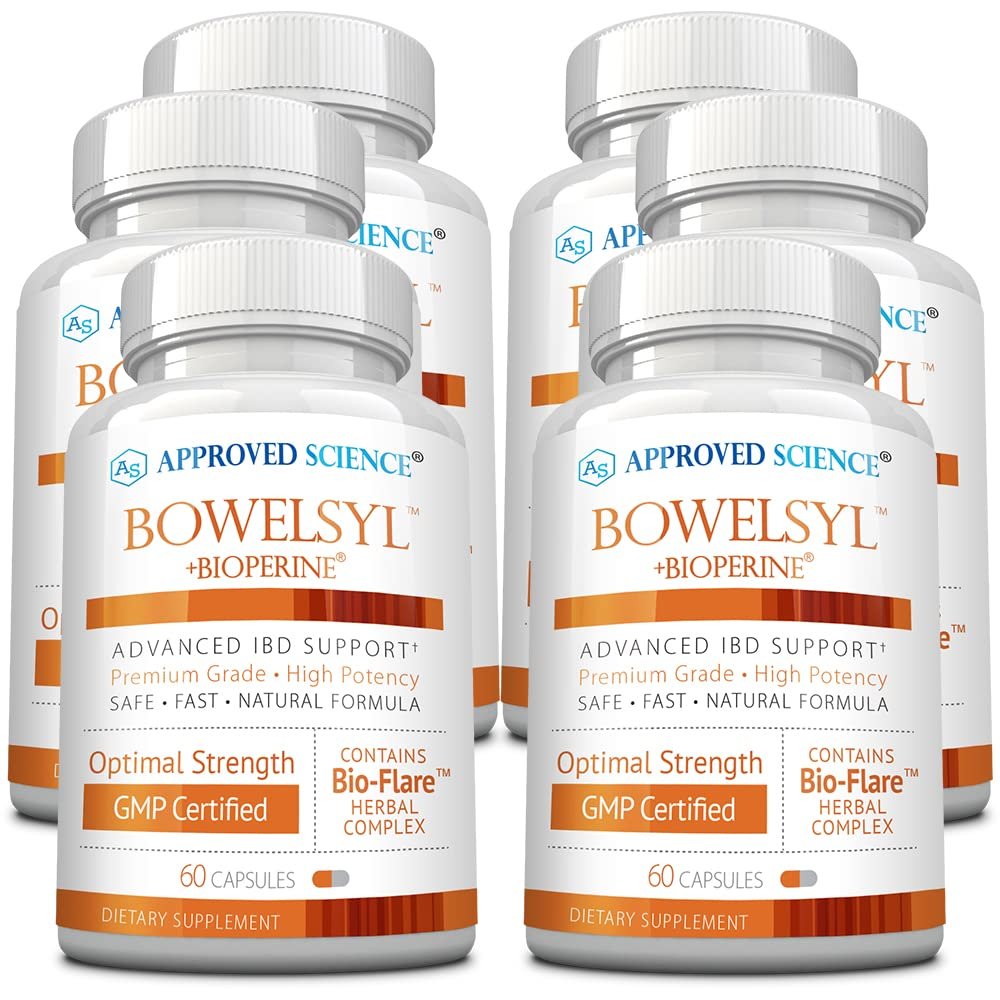 Approved Science Bowelsyl - 360 Capsules - Supports GI Tract, Soothes Colon, Restores Nutrients - High Absorption - All Natural, Non-GMO