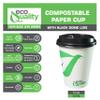 12 oz Compostable Paper Cups with Black Dome Lids - Biodegradable Disposable White Paper Coffee Cups PLA Lined - Eco-friendly Hot and Cold Drinking Cups (50) view 2