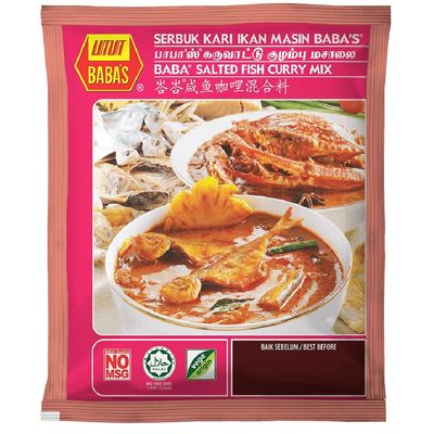 Baba's Mix Powder 125g (Salt Fish Curry Mix, 3 Packs)