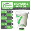 12 oz Compostable Paper Cups with White Flat Lids and Wooden Stirrers - Biodegradable Disposable White Paper Coffee Cups PLA Lined - Eco-friendly Hot and Cold Drinking Cups (500) view 2