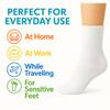 AWS/American Made Womens Diabetic Ankle Socks 3 Pairs  Soft Cotton, Non-Binding Top, Seamless Toe, Shoe Size 9-11 (White) view 3