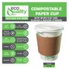 12 oz Compostable Paper Cups with White Flat Lids, Sleeves and Wooden Stirrers - Biodegradable Disposable White Paper Coffee Cups PLA Lined - Eco-friendly Hot and Cold Drinking Cups (400) view 2