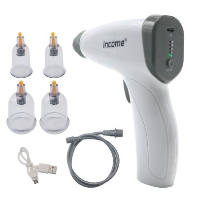 ZILAMPU Electric Cupping Therapy Set, Portable Chinese Cupping Therapy Machine with Pump, Electric Body Massage Scraping Care Device Kit with 4 Vacuum Suction Cups for Homeuse