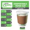 12 oz Compostable Paper Cups with White Flat Lids and Sleeves - Biodegradable Disposable White Paper Coffee Cups PLA Lined - Eco-friendly Hot and Cold Drinking Cups (1000) view 2