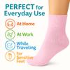 AWS/American Made Womens Diabetic Ankle Socks 3 Pairs  Soft Cotton, Non-Binding Top, Seamless Toe, Shoe Size 9-11 (Pink) view 4