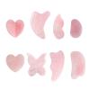 8 Piece Handmade Natural Rose Quartz Scraping Board Scraping Massage Tool Scraping Board GuaSha Facial Tool Set Facial Skin Care,Scraping 8pc view 1
