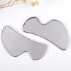 304 Stainless Steel Beauty Appliances Gua Sha Tool Massager Jade Massage Apparatus,90X42 Mm view 2