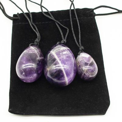 MYMEO 3PC Jade Stone Yoni Egg Set Natural Rose Quartz Massage Eggs Ball Repair Kegel Exercise Care,Type 4