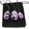MYMEO 3PC Jade Stone Yoni Egg Set Natural Rose Quartz Massage Eggs Ball Repair Kegel Exercise Care,Type 4 view 1
