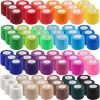 72 Pack Self Adhesive Bandage, Athletic Elastic Cohesive Bandage, Breathable Self Adherent Wrap for Pets, 2 Inch x 5 Yard Stretch Bandage Sports Wrap for Wrist Ankle Swelling Sprains, 24 Colors view 1