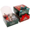 Christmas Gift Box with Ribbon,12 Pack 6.7x6.7x3.5 Inches Santa Elf Snowman Elk Xmas Cardboard Present Candy Cookie Boxes contains 2 styles,Christmas Gift Boxes with Lids,Holiday Party Favor Supplies view 1