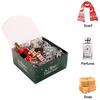 Christmas Gift Box with Ribbon,12 Pack 6.7x6.7x3.5 Inches Santa Elf Snowman Elk Xmas Cardboard Present Candy Cookie Boxes contains 2 styles,Christmas Gift Boxes with Lids,Holiday Party Favor Supplies view 2