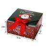 Christmas Gift Box with Ribbon,12 Pack 6.7x6.7x3.5 Inches Santa Elf Snowman Elk Xmas Cardboard Present Candy Cookie Boxes contains 2 styles,Christmas Gift Boxes with Lids,Holiday Party Favor Supplies view 3