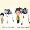 Folding Walker for Kids with Wheels,Aluminum Alloy Height Adjustable Walker, Lightweight Posterior Rollator Walker,Anti-Backward Size Kids Walker for Disabled Injured Rehabilitation Training view 4
