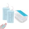 Holy rose Portable Dental Floss Picks Dispenser 2 Box,Travel Floss Case with Adult Floss Sticks 80Count,Portable Flosser Toothpick Perfect for Home,Travel Cleaning Teeth,Tool for Oral Care(Blue view 1